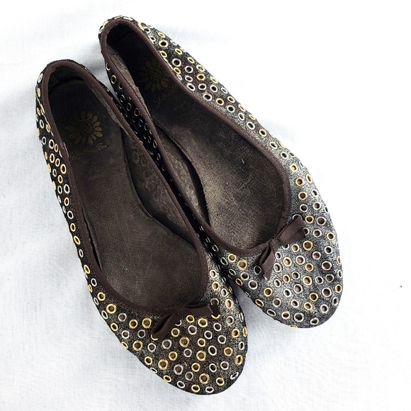 Yellow Box Shoes - Yellow Box Leather Ballet Flats Size 7.5